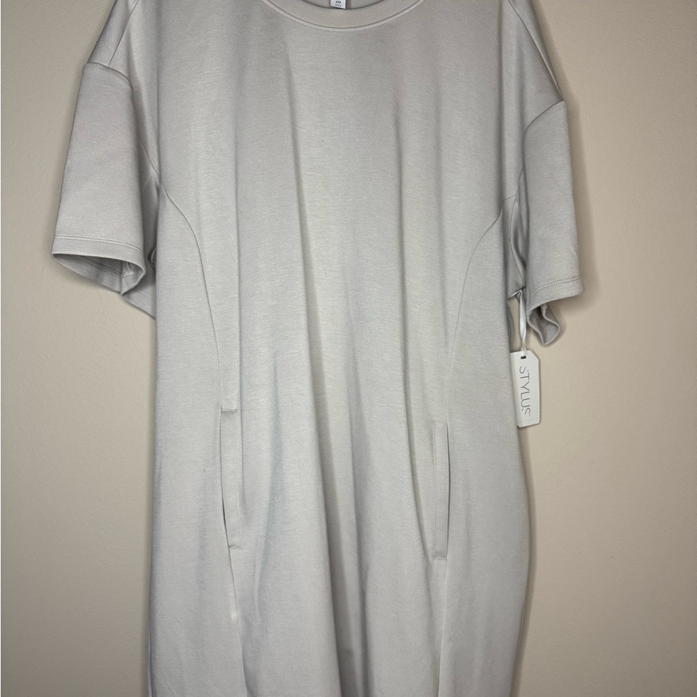 STYLUS Soft Cream Midi Dress